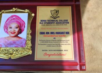 HON INDE BAGS BTC AWARD OF HONOUR, ASSURES SUPPORT FOR HER ALMA MATER AS OLD BOYS AND GIRLS HOLD REUNION