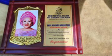 HON INDE BAGS BTC AWARD OF HONOUR, ASSURES SUPPORT FOR HER ALMA MATER AS OLD BOYS AND GIRLS HOLD REUNION