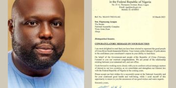 Republic of China (Taiwan) Congratulates Asuquo Ekpenyong on Election Victory