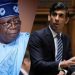 UK PM writes Tinubu ahead of inauguration, says ‘I look forward to working with you’