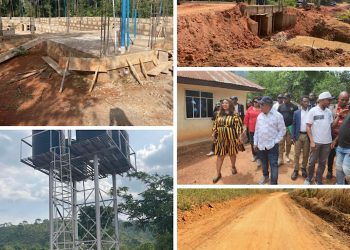 CRS Deputy Governor, Prof Esu, Commissioner Stella Odey, Obanliku Chairman, Hon Inde Inspect LGA Projects