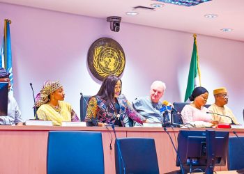 Sen. Oluremi Tinubu First Lady Of Nigeria Speaks at the UN House Abuja lauds Adefulire on her Conferment as SDG Champion