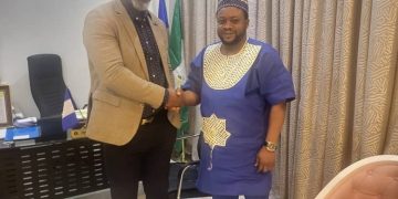 Assumption of Duty: Dr. Beshel meets Governor’s Chief of Staff, Head of Service, PS Science and Technology.