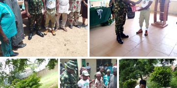 Corp Member, Unie Patrick bags best performance award as he donates 30 classroom desks to his PPA.