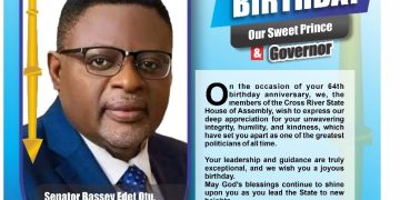 64th Birthday: CRSHA Speaker, Ayambem Congratulates Governor Otu