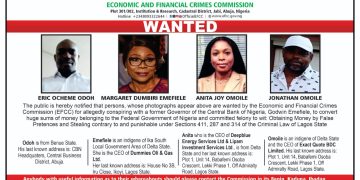 Emefiele’s wife, three others declared wanted by EFCC