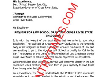 Cross River State Law Graduates Write Government, Seek Law School Grant
