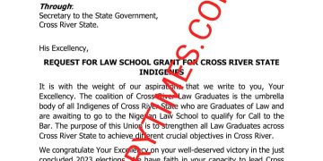 Cross River State Law Graduates Write Government, Seek Law School Grant