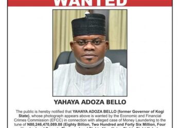 BREAKING: EFCC declares Yahaya Bello wanted