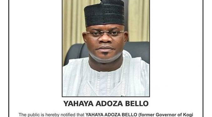 BREAKING: EFCC declares Yahaya Bello wanted