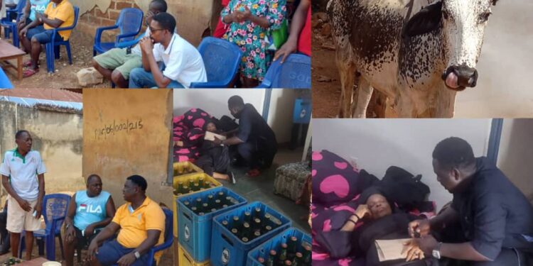 Chief Martin Orim pays condolences to former Aide, Presents Cow and Cash Gift