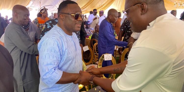 Speaker Ayambem attends the funeral mass for Ayade’s father-in-law