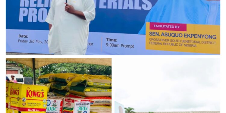 Senator Asuquo Ekpenyong provides food, relief materials, and a ₦100,000,000 cash grant to 2,500 constituents.