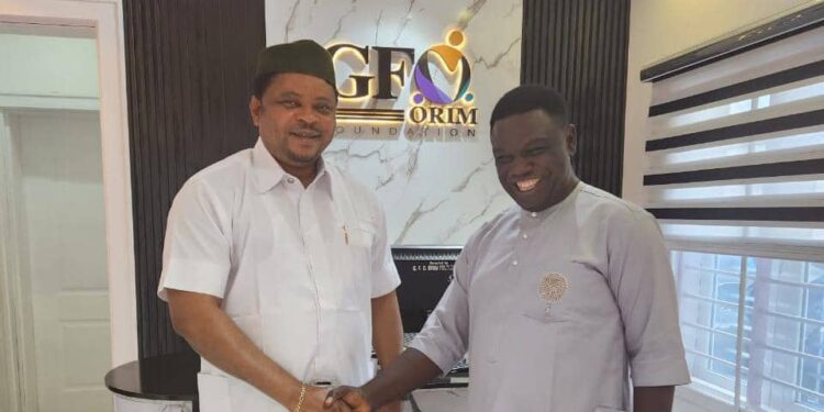 Chief Martin Orim receives the CMO Movement’s leader at the Abuja head office