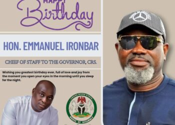 CRSHA Deputy Speaker Rt Hon Sylvester Agabi Felicitates Hon. Emmanuel Ironbar, Chief of Staff to the Governor on His Birthday