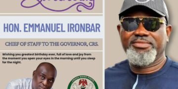 CRSHA Deputy Speaker Rt Hon Sylvester Agabi Felicitates Hon. Emmanuel Ironbar, Chief of Staff to the Governor on His Birthday