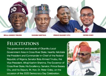 Democracy Day: Hon. Chief (Dr.) Sunny Ayang, JP, Felicitates with People of Obanliku, Cross River, and All Nigerians