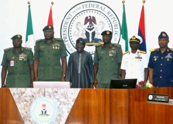 PRESIDENT TINUBU TO SERVICE CHIEFS: NO MORE EXCUSES, IT’S TIME TO DEFEAT TERRORISTS AND BANDITS