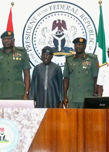 PRESIDENT TINUBU TO SERVICE CHIEFS: NO MORE EXCUSES, IT’S TIME TO DEFEAT TERRORISTS AND BANDITS