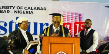 UNICAL Investiture: Vice Chancellor Prof Offiong Commits to Crackdown on Indiscipline, Reopen Access Roads as He Sets 12 Point Vision for the Institution