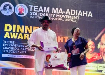 Hon. Chief Martin Orim Receives Team Ma-AdiAha Award for Support to Women’s Empowerment