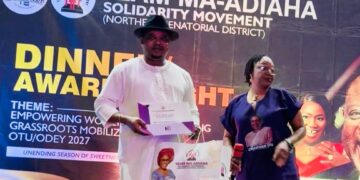 Hon. Chief Martin Orim Receives Team Ma-AdiAha Award for Support to Women’s Empowerment