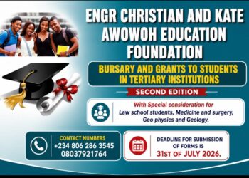 2026 Scholarship: Engr Awowoh Education Foundation Invites Obanliku Students to Apply