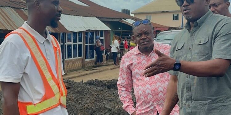 Speaker Ayambem Inspects Sweet Mother Street, Other Gov Otu’s Projects in Ikom